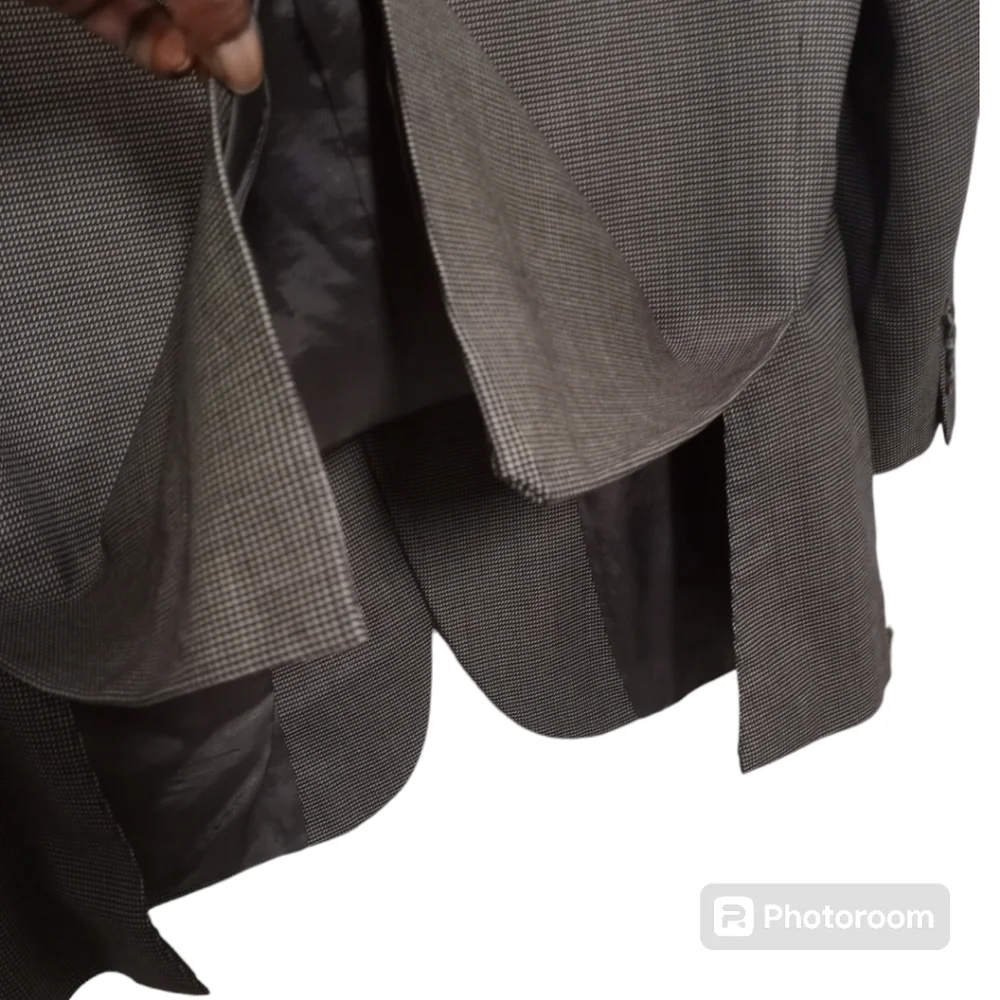 Daniel Cremieux Classic Nailhead Sport Jacket Charcoal Gray Mens 42R